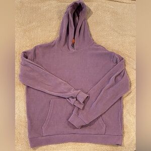 💜Negative Space Dusty Purple Lavender Waffle Hoodie sz M